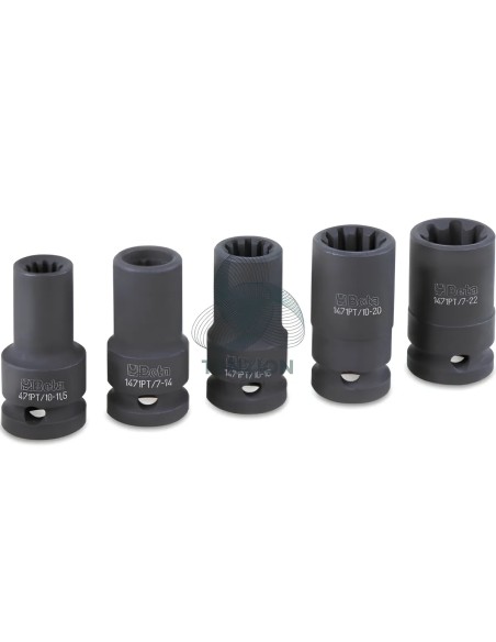 Set 5 Chiavi A Bussola Macchina Per Dadi Pinze Freno 1/2"