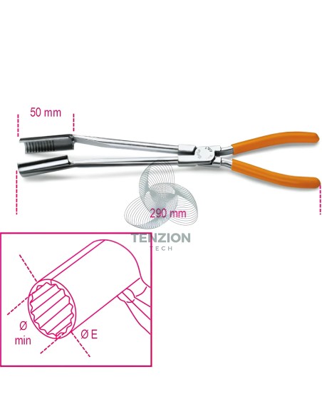 Pinza Per Cappucci Candele Accensione Becchi Lunghi Piegati 15°