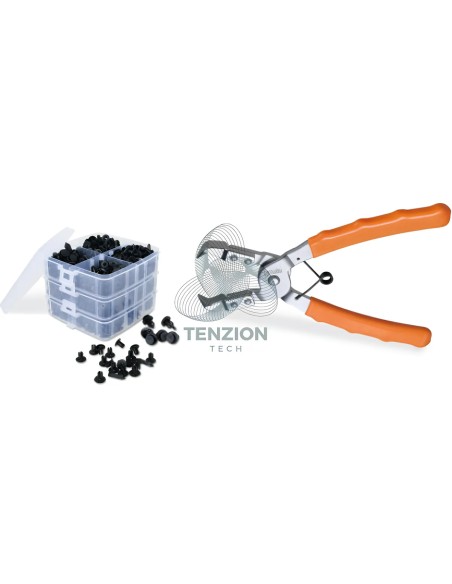 Set Pinze Per Pioli Con Assortimento Clips In Plastica