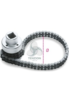 Chiave A Catena Doppia Sottile Per Filtri Olio 1/2" Ø60-110mm