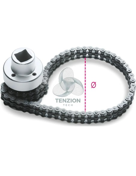 Chiave A Catena Doppia Sottile Per Filtri Olio 1/2" Ø60-110mm