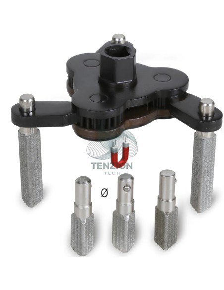 Chiave Autoregolabile Tre Bracci Per Filtri Olio Destrorsa Sinistrorsa 3/8" Ø50-100mm