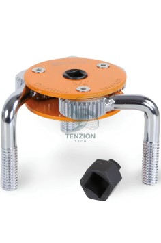 Chiave Autoregolabile Tre Bracci Per Filtri Olio Destrorsa Sinistrorsa 3/8" 1/2" Ø72-127mm