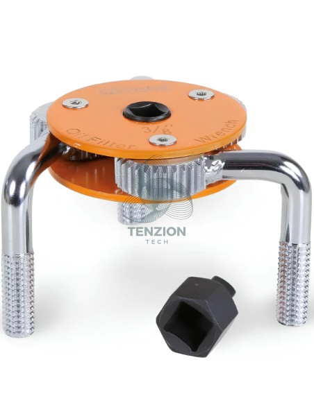 Chiave Autoregolabile Tre Bracci Per Filtri Olio Destrorsa Sinistrorsa 3/8" 1/2" Ø72-127mm