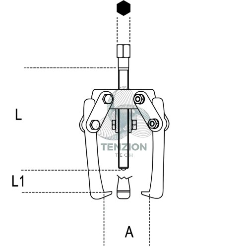 Estrattore Tre Griffe Oscillanti