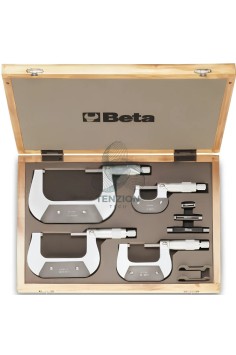 Set 4 Micrometri Per Esterni Lettura Centesimale