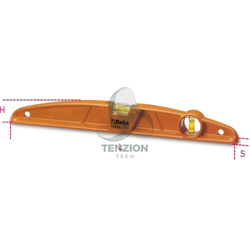 Livella Alluminio Pressofuso 1 Base Rettificata 2 Fiale Infrangibili Precisione 1mm/m