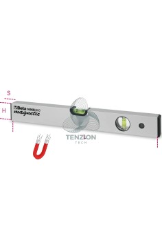 Livella Magnetica Alluminio Profilato Anodizzato 2 Fiale Infrangibili Precisione 1mm/m 2