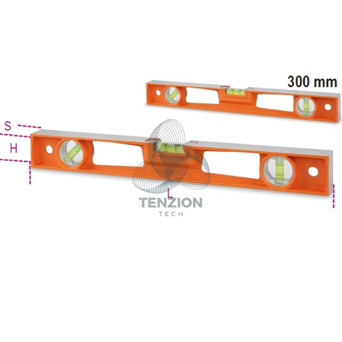 Livella Alluminio Pressofuso 4 Basi Rettificate 3 Fiale Infrangibili Precisione 1mm/m