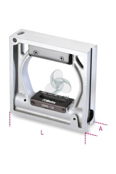 Livella Quadra Prismatica Rettificata Ghisa 2 Fiale Infrangibili Precisione 0,05mm/m