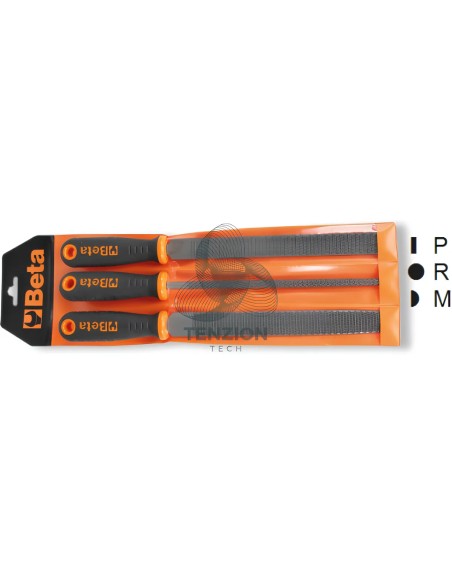 Set 3 Raspe Taglio Mezzodolce Con Impugnatura 8" 200mm