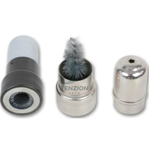 Coppia Di Spazzole Per Pulizia Morsetti Poli Batteria Acciaio Ø0,3mm