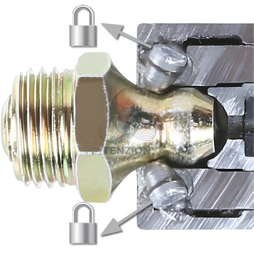 Testina Per Ingrassaggio Autobloccante 6 Spilli Lunga