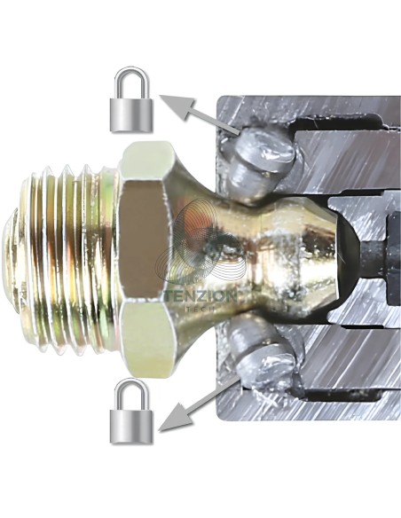 Testina Per Ingrassaggio Autobloccante 6 Spilli Lunga