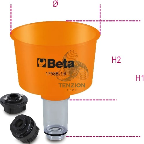 Imbuto Antiriflusso 1600ml Con Attacchi Rapidi