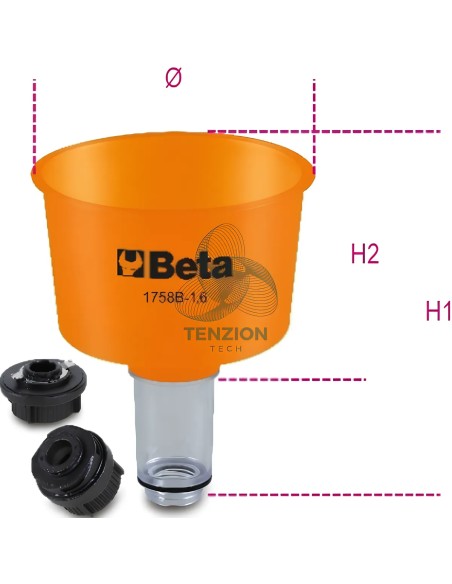 Imbuto Antiriflusso 1600ml Con Attacchi Rapidi