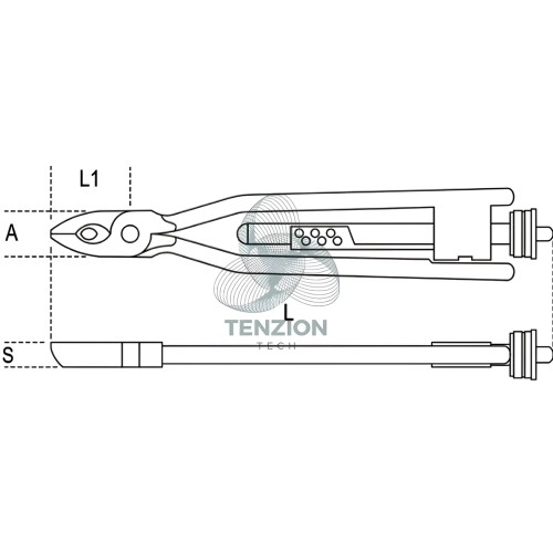 Pinza Torcifilo Reversibile A Ritorno Automatico Ø0,55-0,80mm