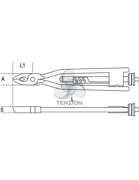 Pinza Torcifilo Reversibile A Ritorno Automatico Ø0,55-0,80mm