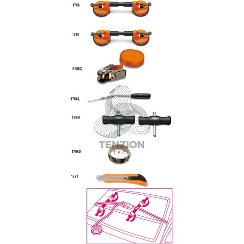 Set 8 Utensili Per Cristalli Auto