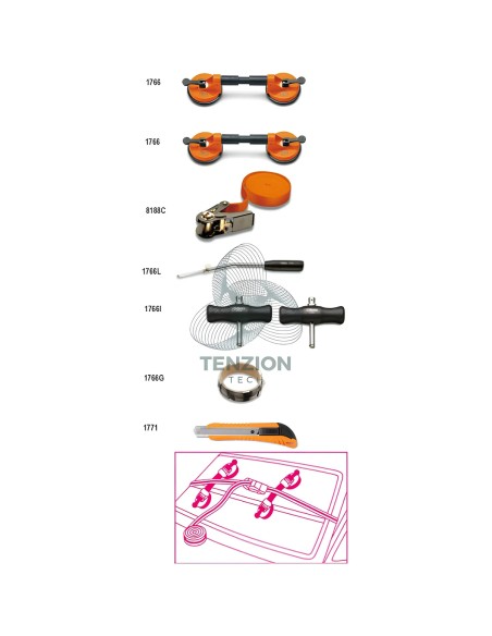 Set 8 Utensili Per Cristalli Auto