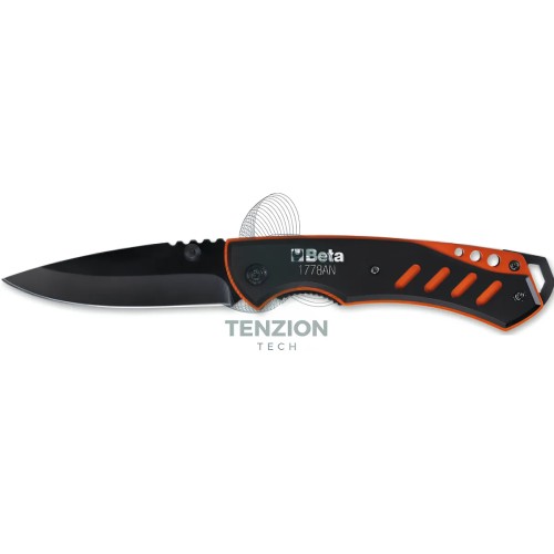 Coltello A Serramanico Impugnatura Alluminio Anodizzato Lama Acciaio Inox