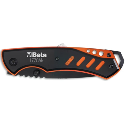 Coltello A Serramanico Impugnatura Alluminio Anodizzato Lama Acciaio Inox