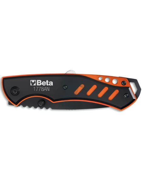 Coltello A Serramanico Impugnatura Alluminio Anodizzato Lama Acciaio Inox