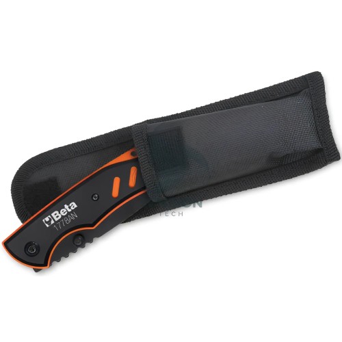 Coltello A Serramanico Impugnatura Alluminio Anodizzato Lama Acciaio Inox