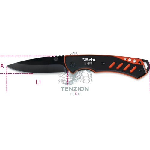 Coltello A Serramanico Impugnatura Alluminio Anodizzato Lama Acciaio Inox