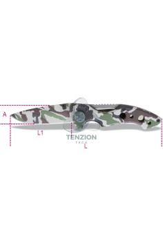 Coltello A Serramanico Mimetico Lama Acciaio Temprato 2