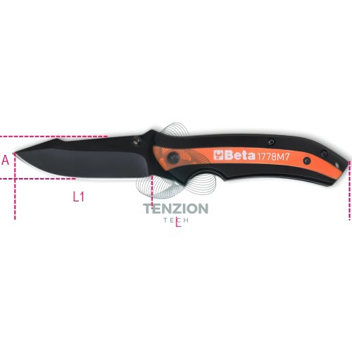 Mini Coltello A Serramanico Impugnatura Inserti Fibra Di Vetro Lama Acciaio Inox