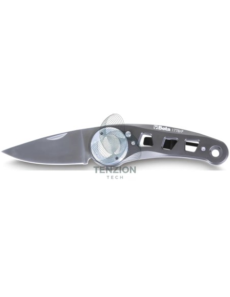 Coltello A Serramanico Impugnatura Lama Acciaio Inox Alluminio