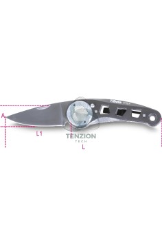 Coltello A Serramanico Impugnatura Lama Acciaio Inox Alluminio 2