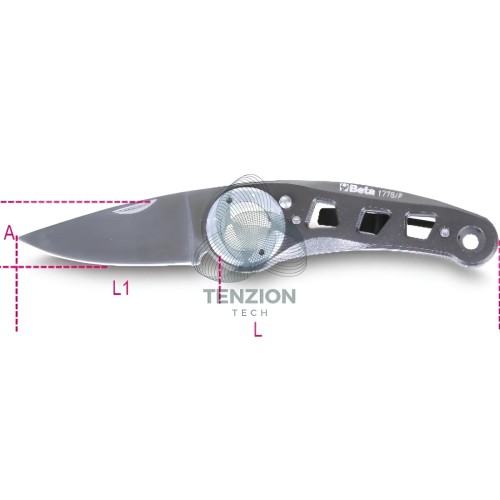 Coltello A Serramanico Impugnatura Lama Acciaio Inox Alluminio