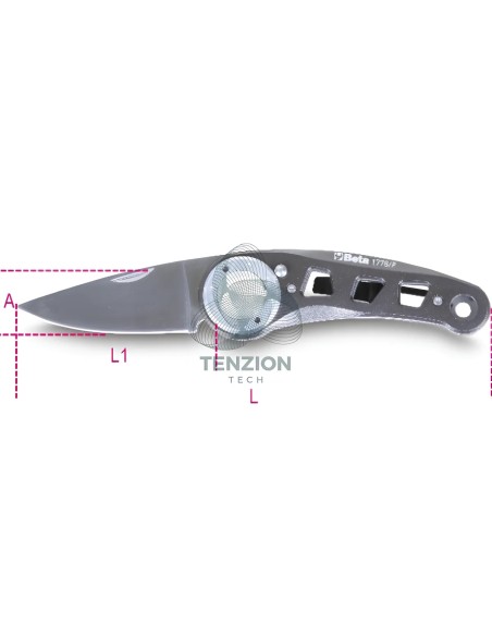 Coltello A Serramanico Impugnatura Lama Acciaio Inox Alluminio