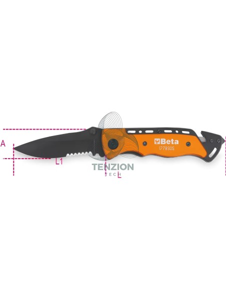 Coltello Soccorso Auto Frangicristallo Tagliacinture