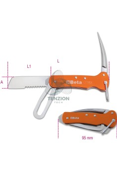 Coltello Per Nautica Impugnatura Alluminio Lama Acciaio Inox 2