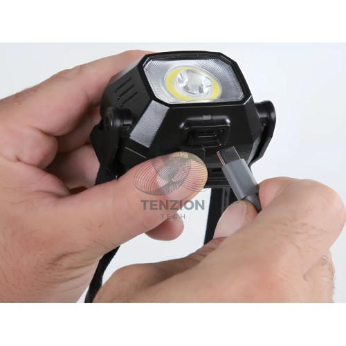 Lampada Da Testa Led Ricarica Wireless Doppia Emissione Luminosa 400Lm