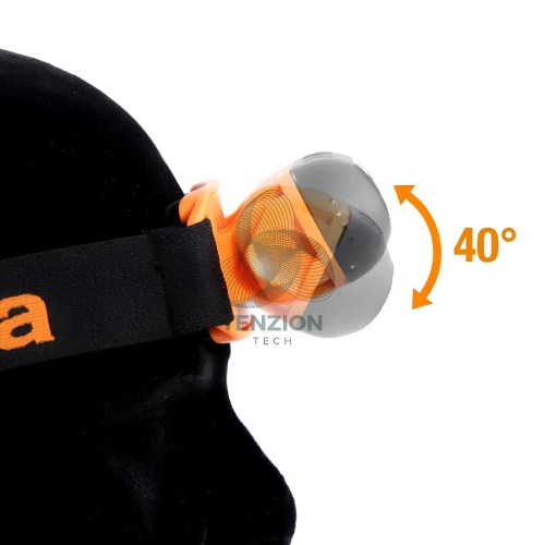 Lampada Da Testa Led Ricarica Wireless Luce Rossa Sensore Contactless ON OFF 500Lm