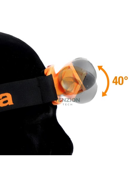 Lampada Da Testa Led Ricarica Wireless Luce Rossa Sensore Contactless ON OFF 500Lm
