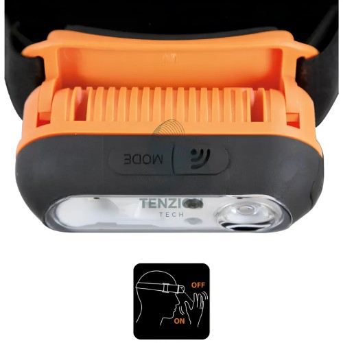 Lampada Da Testa Led Ricarica Wireless Luce Rossa Sensore Contactless ON OFF 500Lm