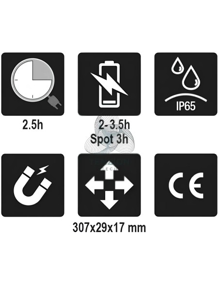 Lampada Led Sottile Snodata Ricaricabile 200Lm