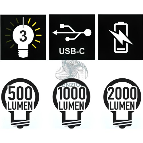 Lampada Led Sottocofano Ricaricabile 2000Lm