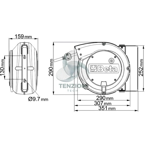 Avvolgitore Automatico Con Lampada Led 100-240Vac