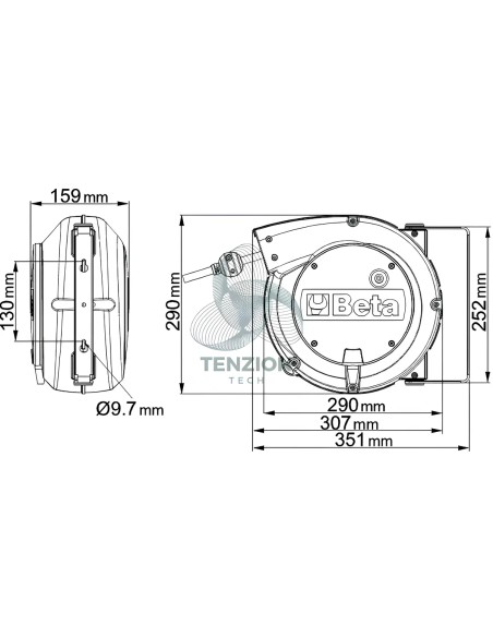 Avvolgitore Automatico Con Lampada Led 100-240Vac