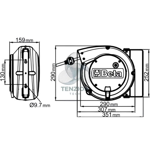 Avvolgitore Automatico Con Cavo 2x1,5mm²