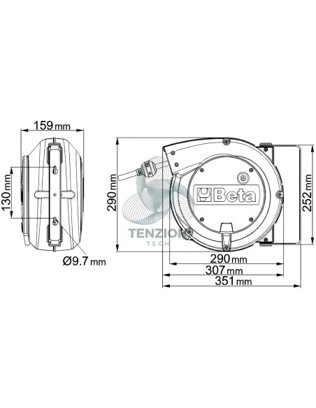 Avvolgitore Automatico Con Cavo 3Gx1,5mm²