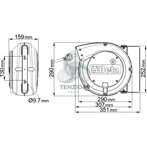 Avvolgitore Automatico Con Cavo 3Gx2,5mm²