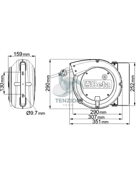 Avvolgitore Automatico Con Cavo 3Gx2,5mm²