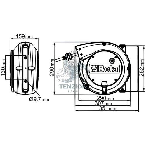 Avvolgitore Automatico Con Cavo 4Gx1,5mm²